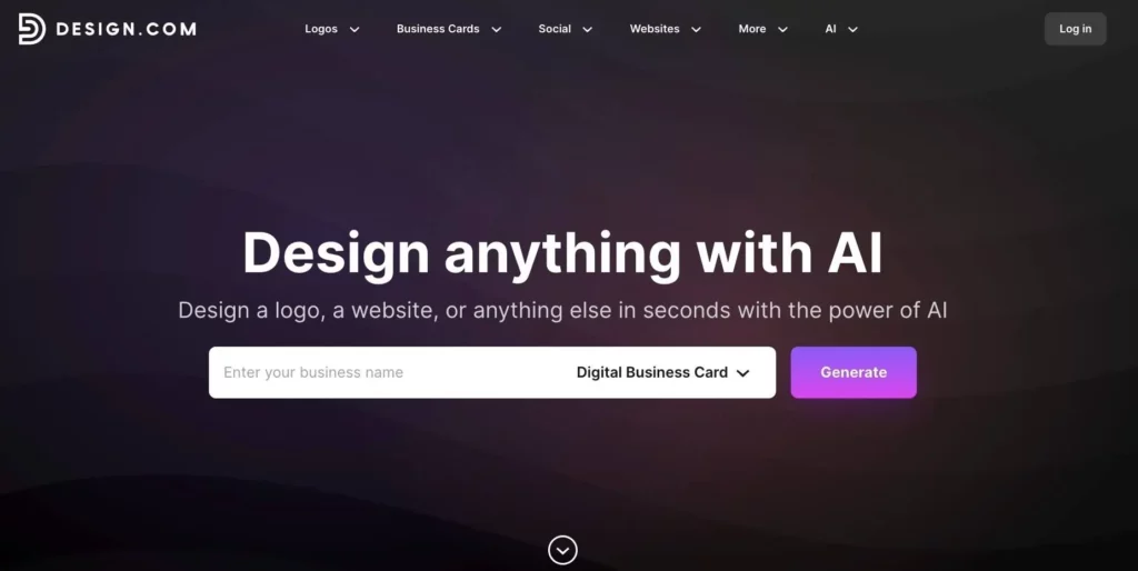 Creator de cărți de vizită digitale Design.com