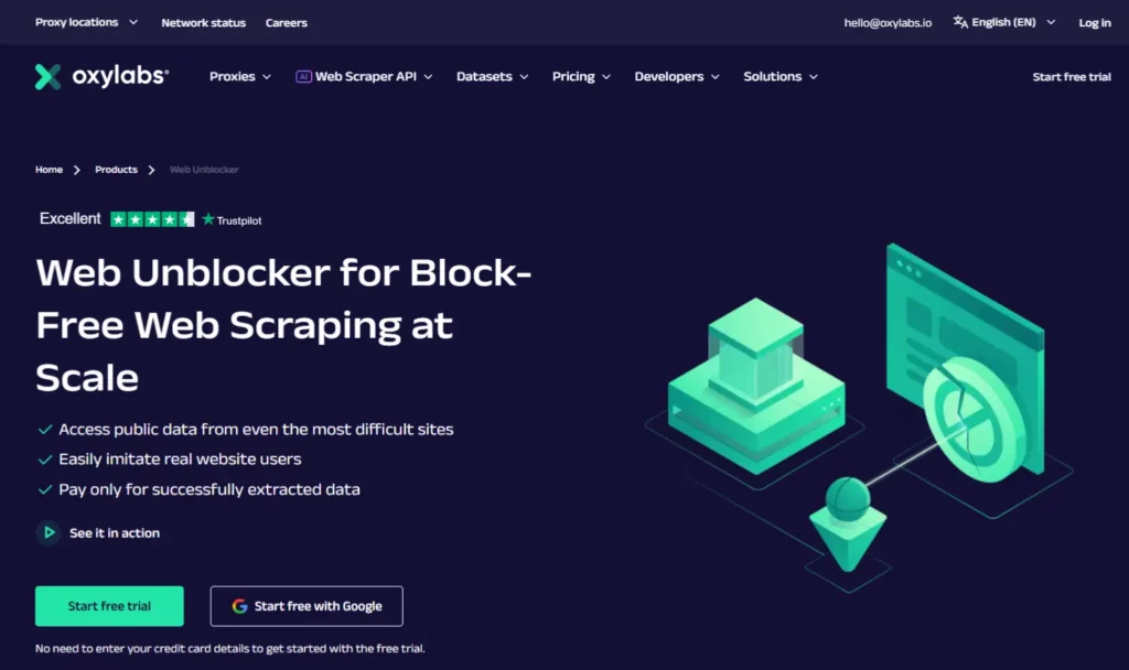 Odblokowywanie stron internetowych Oxylabs
