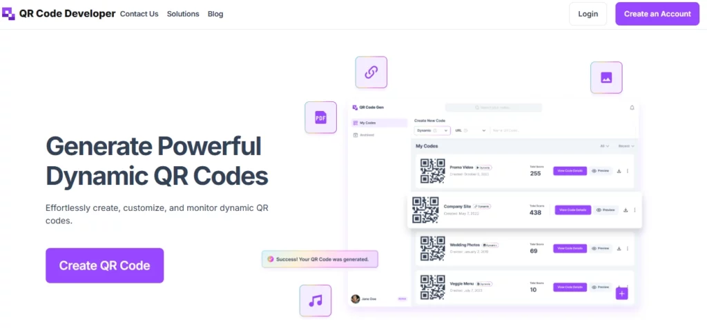 Développeur de codes QR