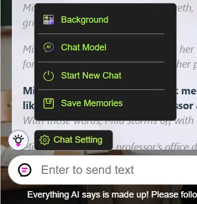 NSFWChat AI Settings