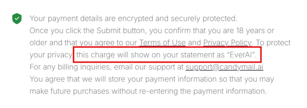 Candy AI Payment Safety- Discreet Billing