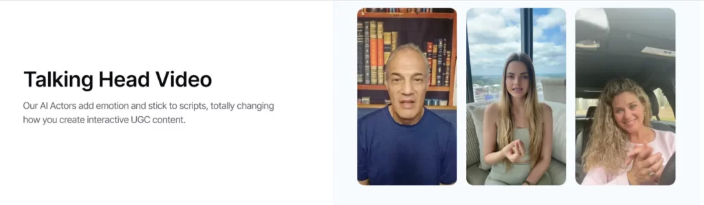 VytvořteUGC.ai Videa Talking Head