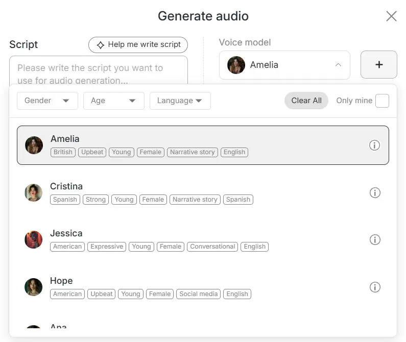 APOB AI - Synchronizacja ruchu warg AI cecha