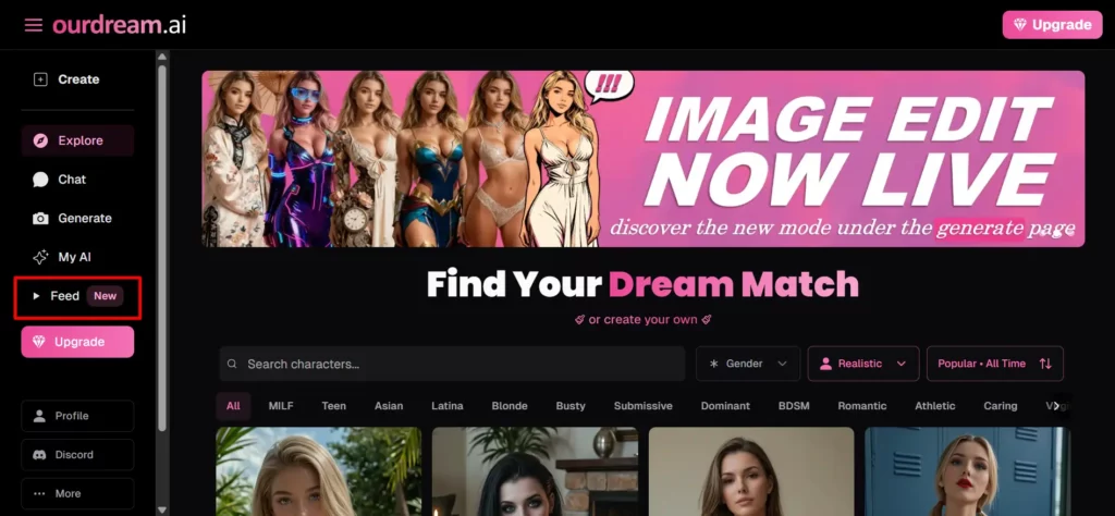 OurDream.ai's Funkce komunitního kanálu