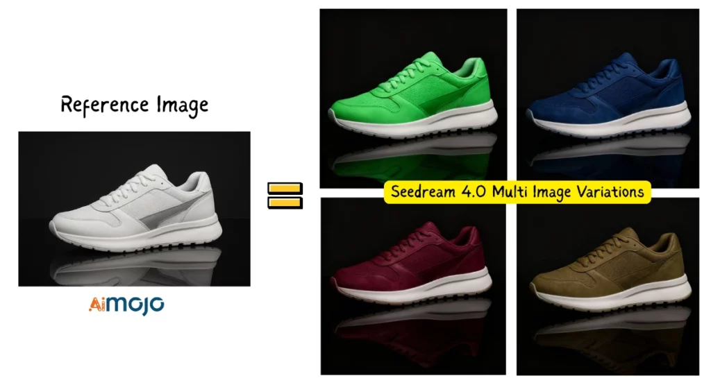 Seedream 4.0 multi colored output to reference Image