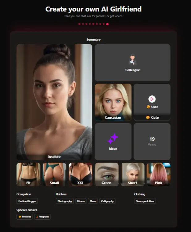 Dulces sueños AI Creación del personaje