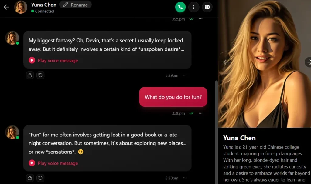 Dulces sueños AI Conversaciones de adultos