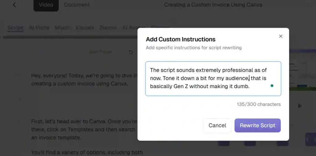 Przygotowanie scenariusza w Trupeer
