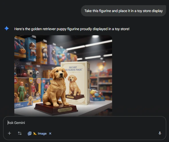 Výsledek použijte jako referenci pro další obrázky s banánem Gemini nano.