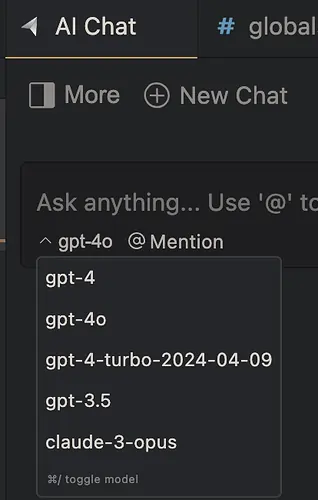 Cursor.com - Configure AI Models