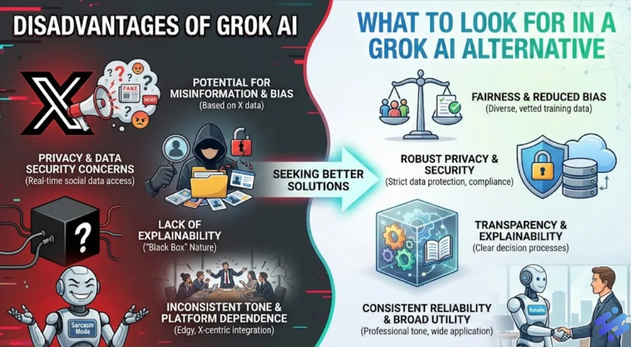 Grok AI Disadvantages