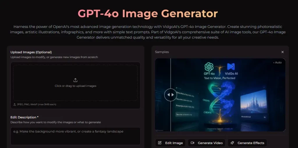 Vidgo AI Generátor obrázků GPT-4O