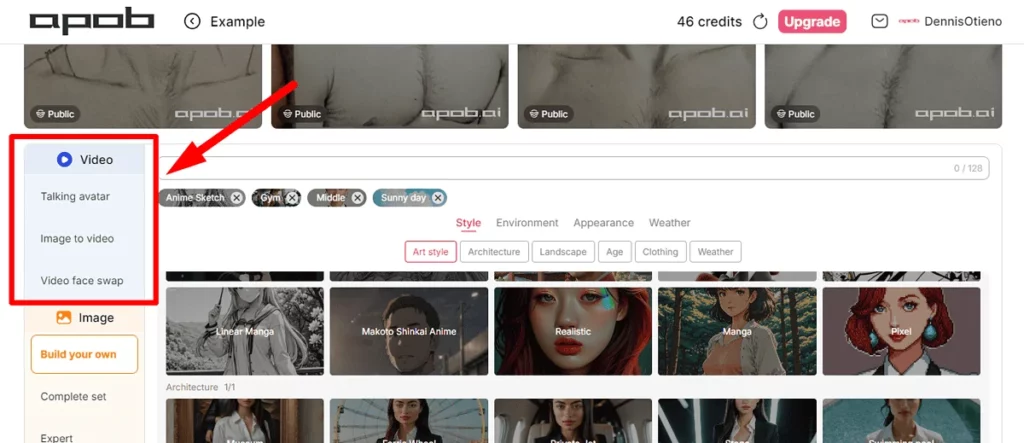 Apob AI Generación de video