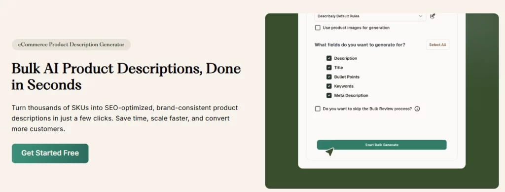 Beschreibungsgenerierung Describely