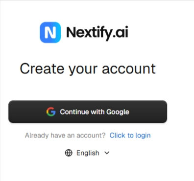 註冊 Nextify AI