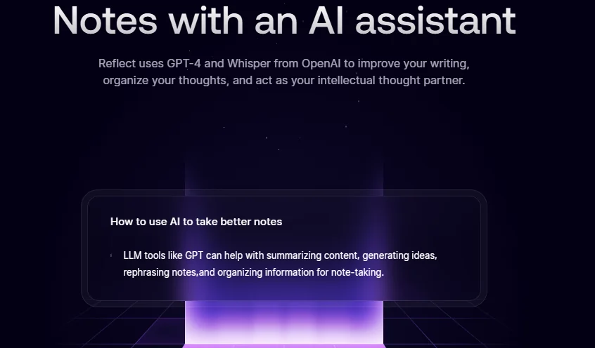 Notatka Reflect oparta na sztucznej inteligencji