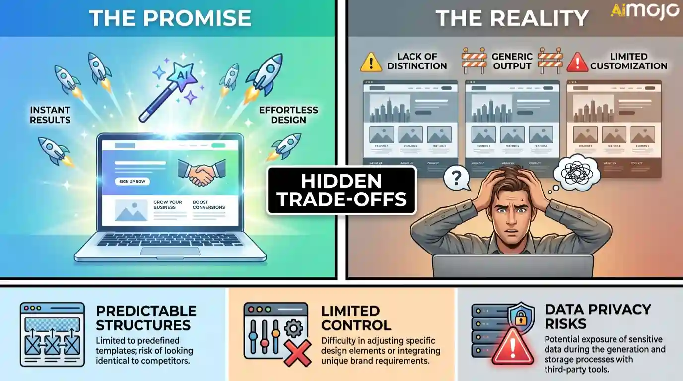 AI mocne i słabe strony kreatora landing page’y