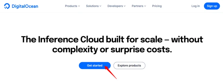 DigitalOcean Droplet creation page