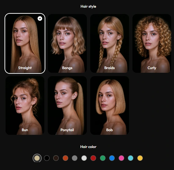 Personalización del cabello - Joi AI