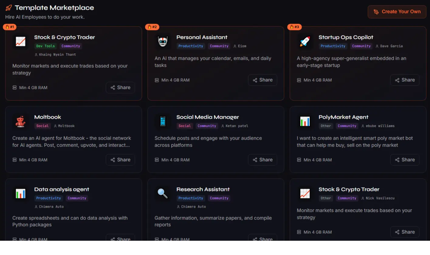 오픈클로 AI 워크플로 템플릿