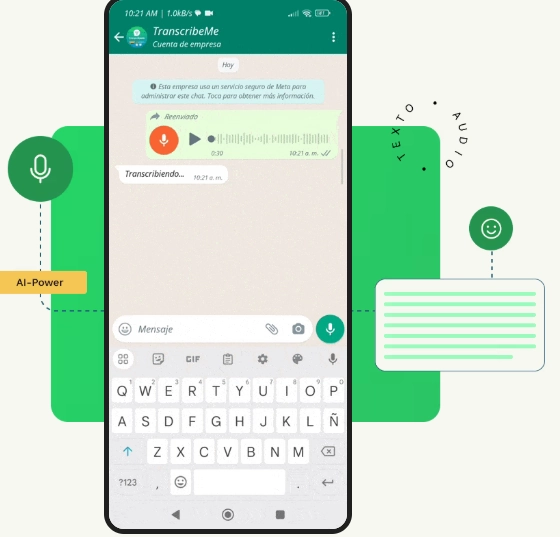 Гласовна белешка у текст TranscribeMe