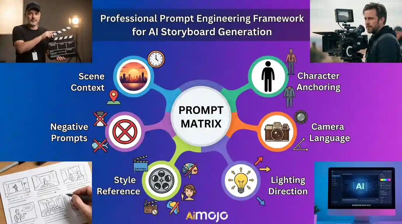 AI storyboard prompt matrix workflow for improved creative output