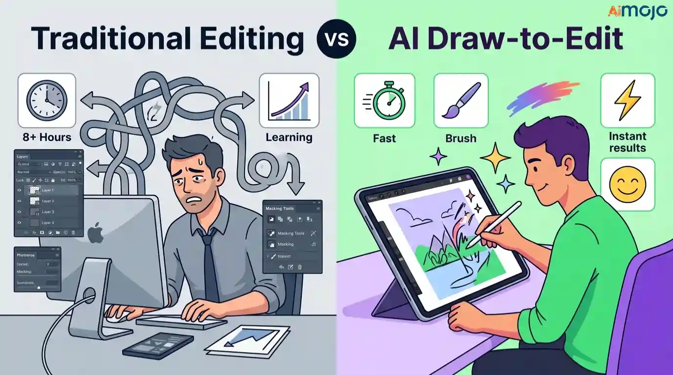 Draw-to-Edit AI Tools vs Traditional editing