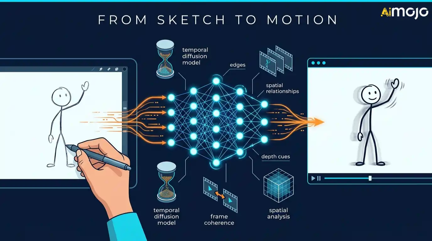 Малювання на відео AI відображення руху з 2D-лінійних ескізів
