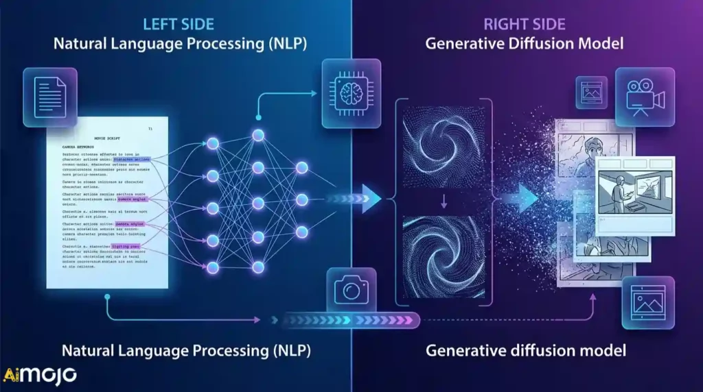 Neural networks driving AI storyboard generator process