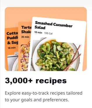 Personalised Recipe Library Yazio