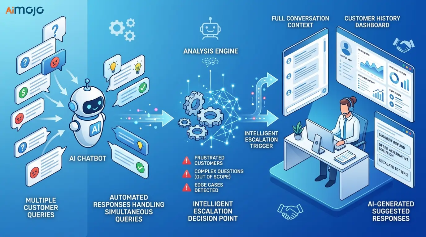 AI Chatbot- und Mensch-Übergabe-Workflows