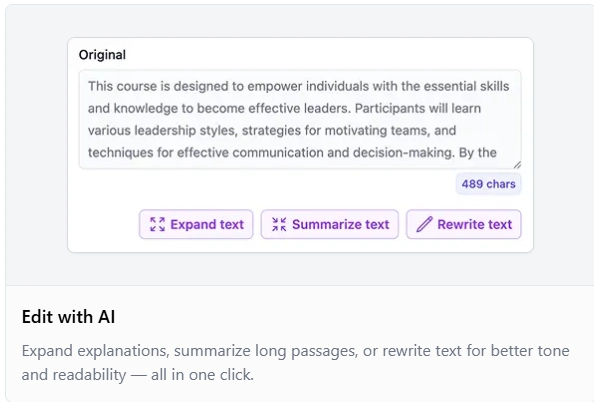 AI Tartalomszerkesztő Learning Studio AI