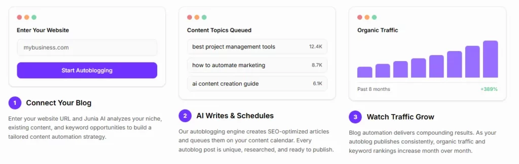 Automated Blogging Junia AI
