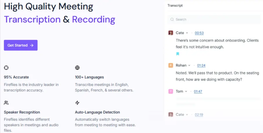 Fireflies Transcription Accuracy