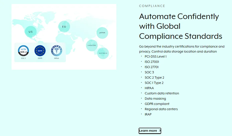 Governance, Security, and Compliance Workato AI