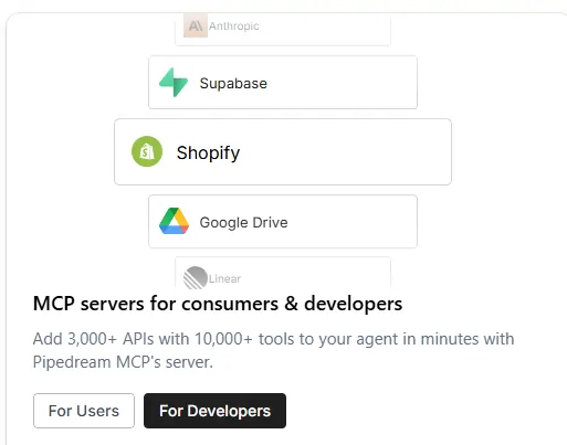 MCP Servers Pipedream