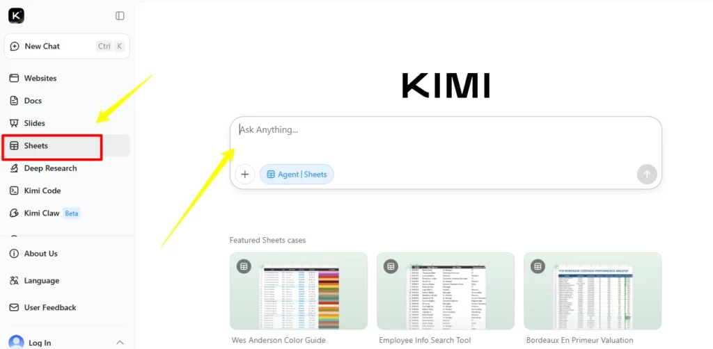 Автоматизация электронных таблиц Kimi AI