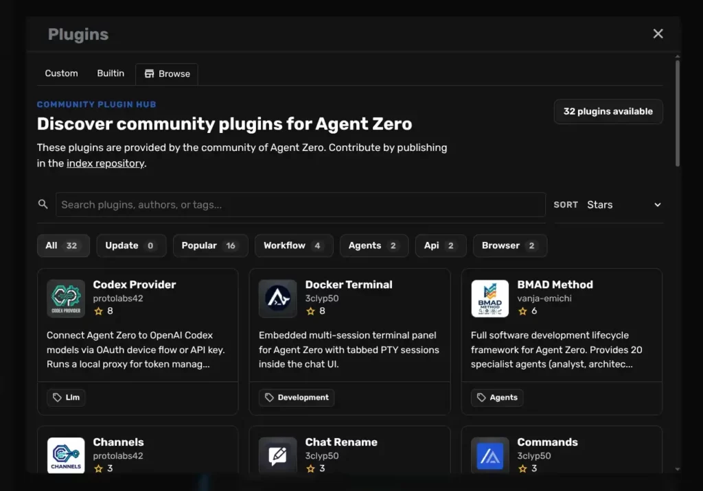 Agent Zero Plugin Hub