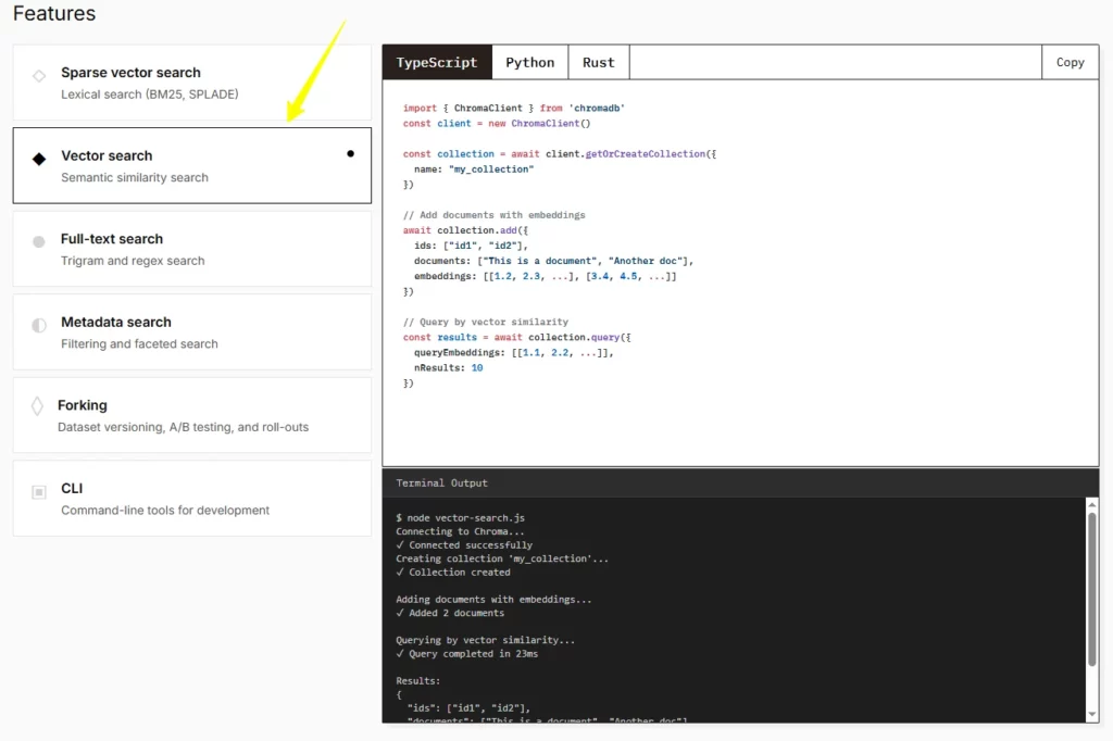 Chroma vector search