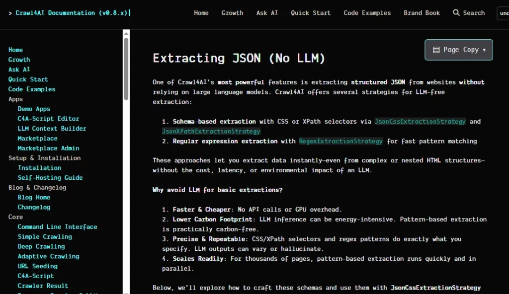 Data Extraction Crawl4AI
