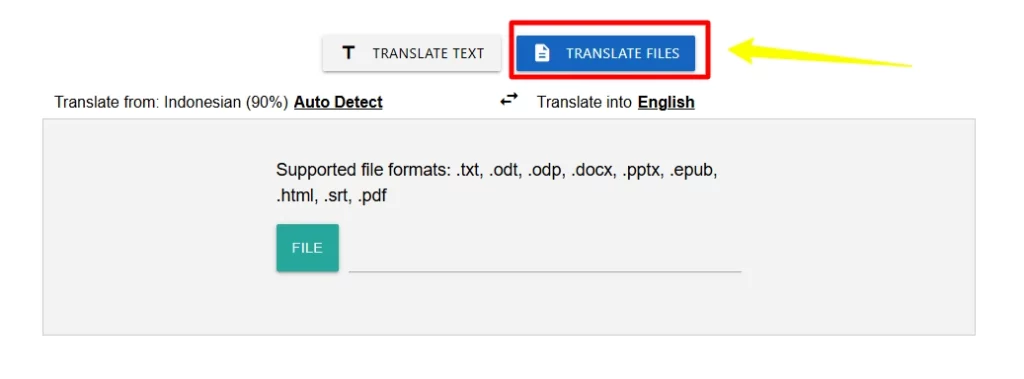 File Translation LibreTranslate