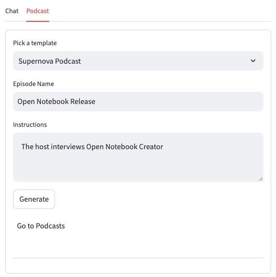 AI Podcast Generator Open Notebook