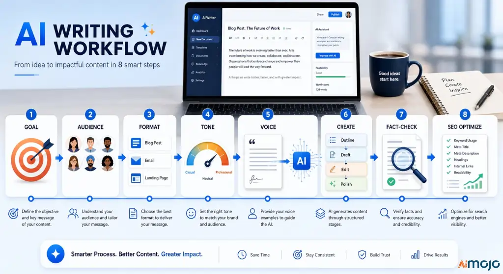 AI writing workflow for better content output and SEO
