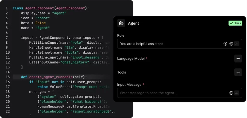 Drag and Drop Flow Builder Langflow