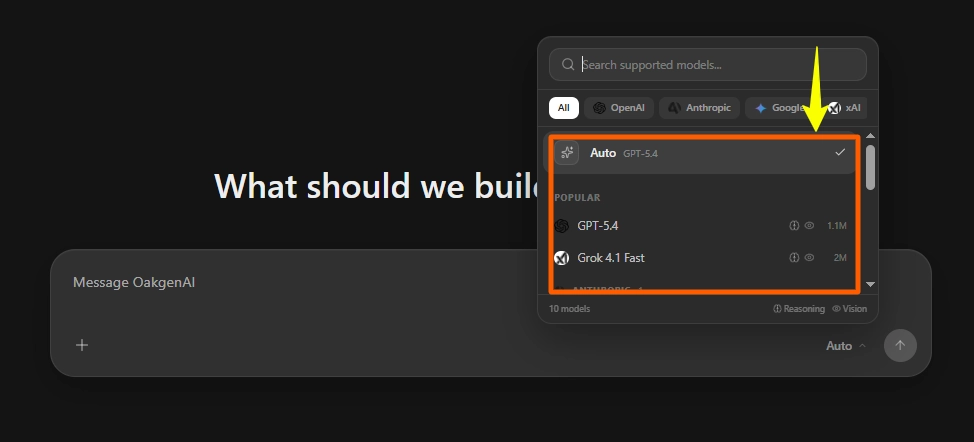 Multi-Model AI Chat Oakgen.ai