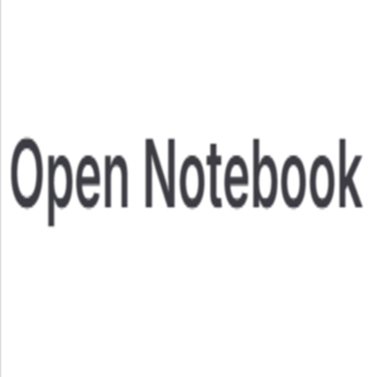 Open Notebook