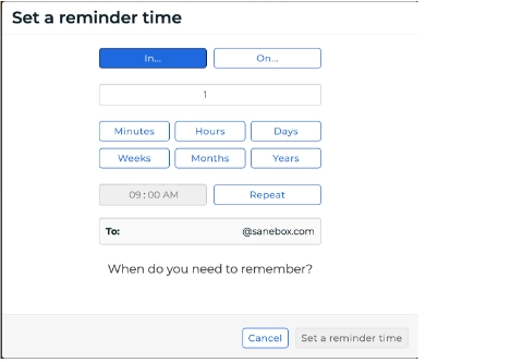 SaneBox SaneReminders