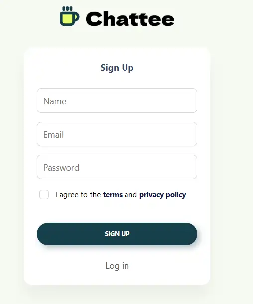 Sign Up On chattee.ai