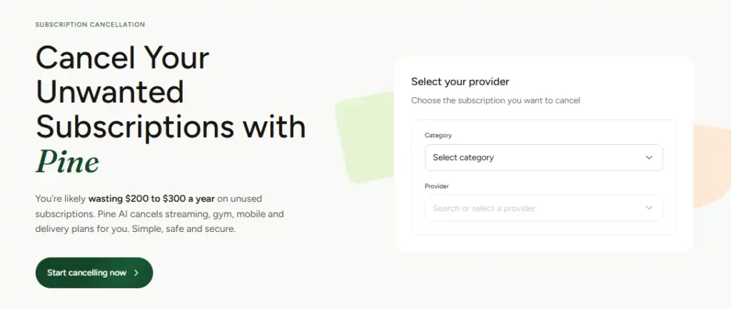 Subscription Cancellation Pine AI