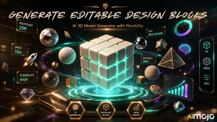 AI 3D Model Generating Editable Design Blocks
